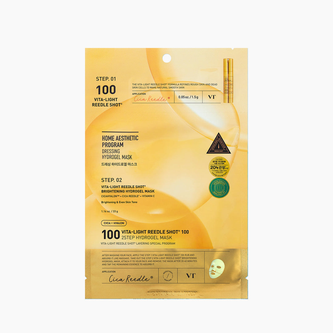 VT COSMETICS VITA -LIGHT REEDLE SHOT 100 2STEP HYDROGEL MASK