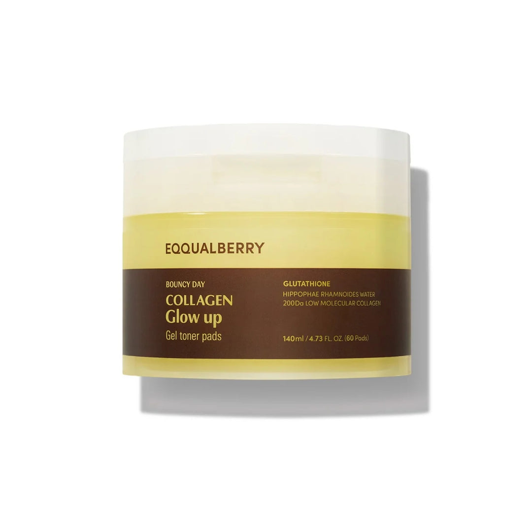 EQQUAL BERRY COLLAGEN GLOW UP GEL TONER PADS 140ML