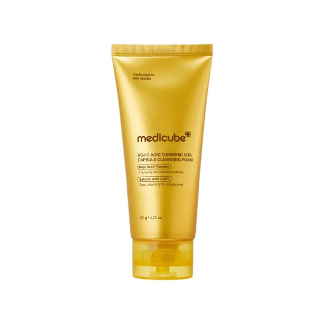 MEDICUBE KOJIC ACID TURMERIC VITA CAPSULE CLEANSING FOAM 120G